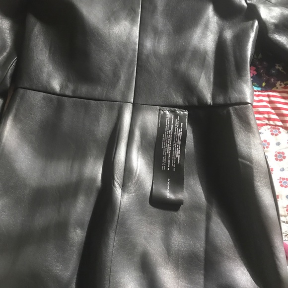 BCBG Faux Leather Dress-size Medium - Picture 6 of 8